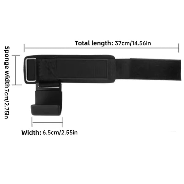2PCS Power Hooks: Non - Slip Wrist Straps, Ideal for Gym, Pull - Ups, Powerlifting.