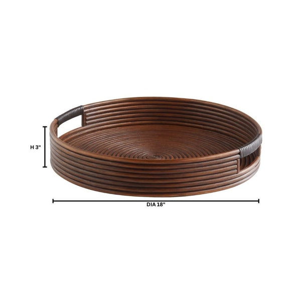 Papeete Round Tray Designed by J. Kent Martin | Brown