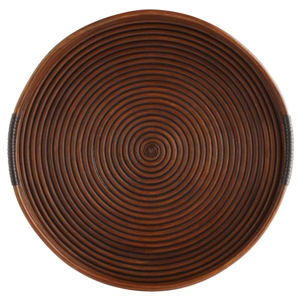 Papeete Round Tray Designed by J. Kent Martin | Brown