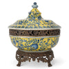 Hand Painted Fleumont Chinoiserie Porcelain Tureen/Bowl with Bronze Ormolu