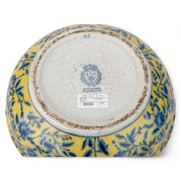 Hand Painted Fleumont Chinoiserie Porcelain Tureen/Bowl with Bronze Ormolu