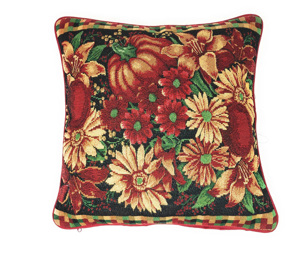 DaDa Bedding Set of 4 Pieces - Autumn Harvest Halloween & Christmas Ornaments Holiday Tapestry Throw Pillow Covers Bundle Pack - 16