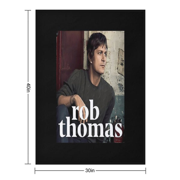 Rob Thomas Singer Music Band Sustainable Throw Blanket