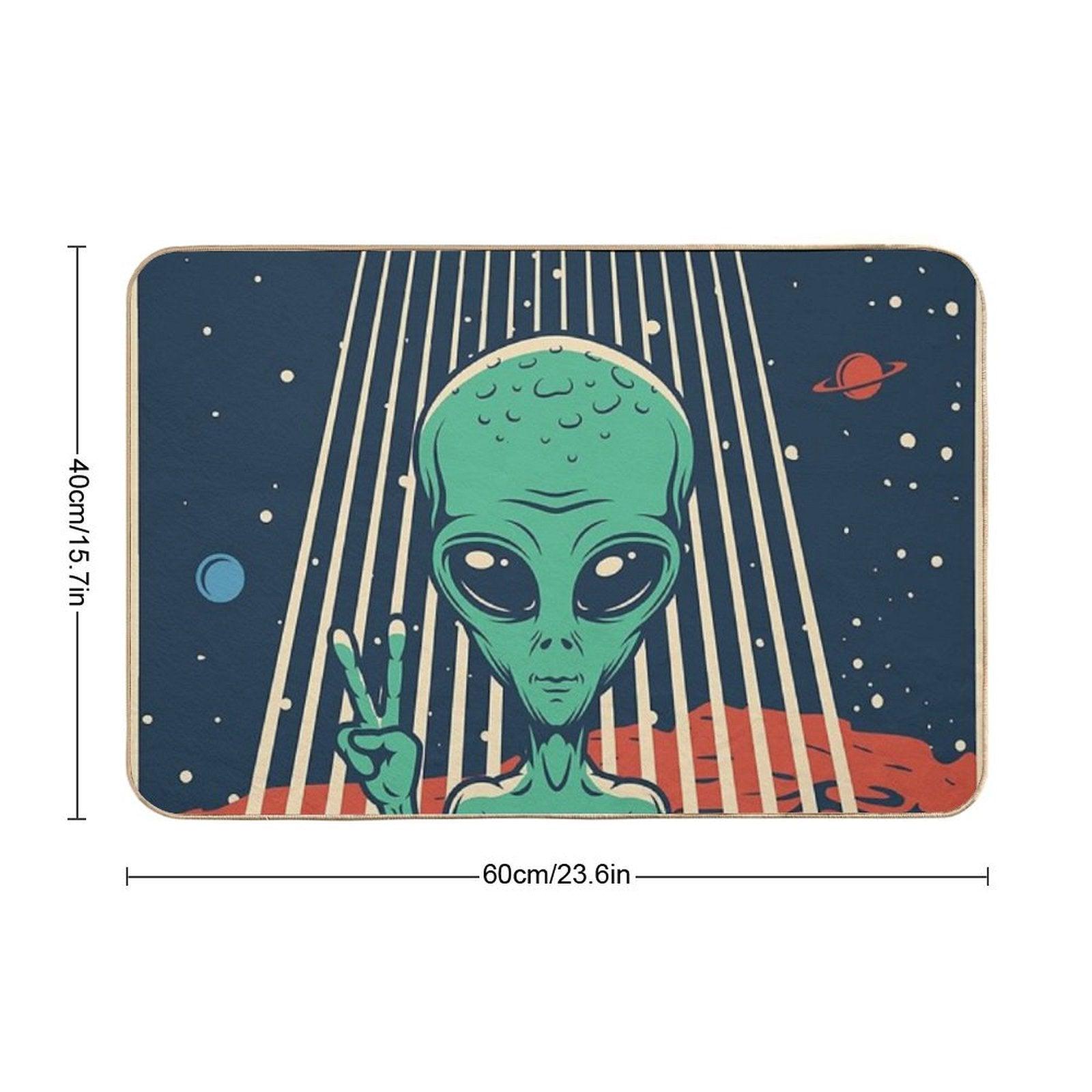 Good Things Come To Those Who Wait Alien Message Bath Mat