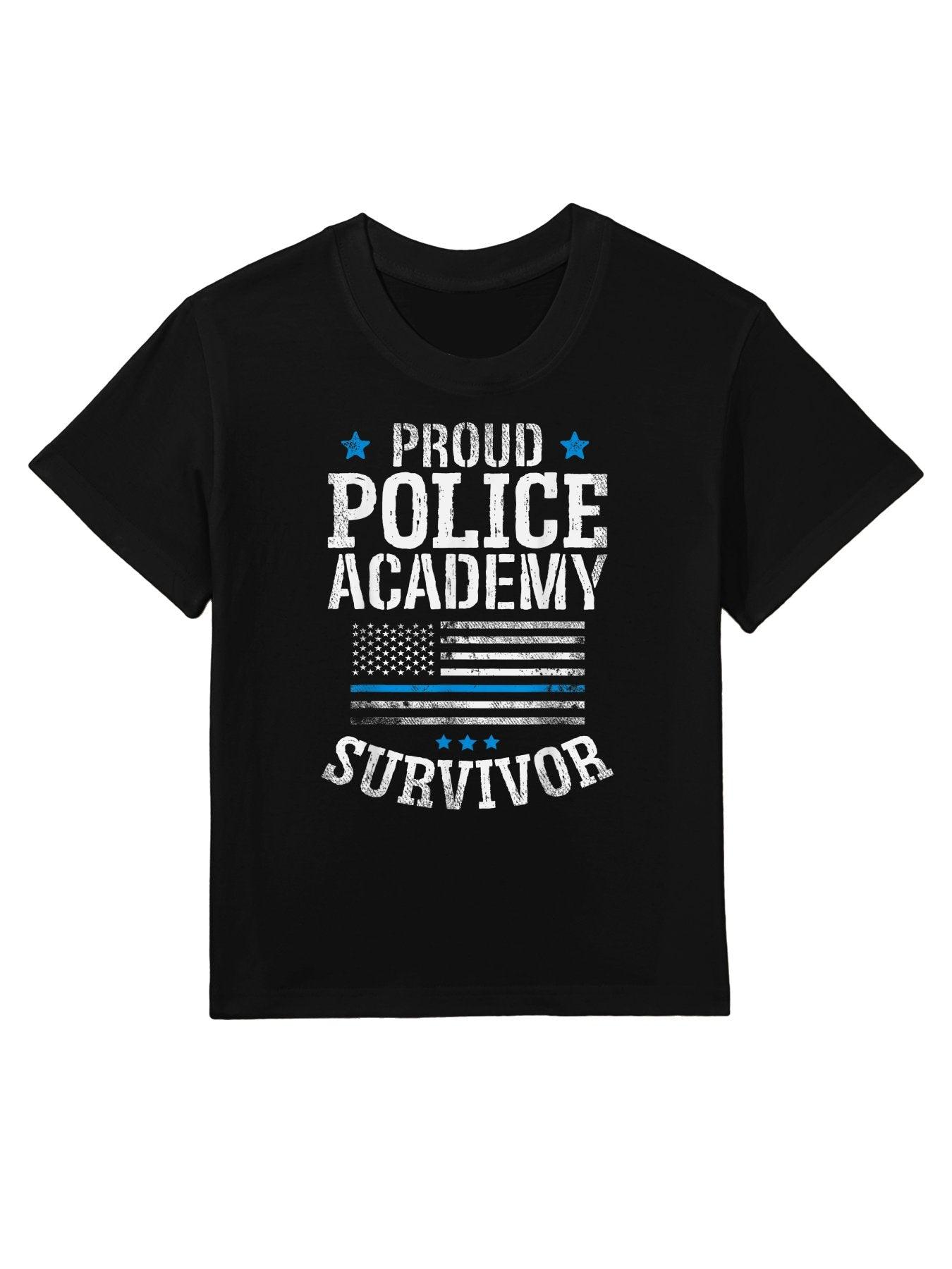 Proud Police Academy Survivor T Shirt Funny Graduation Gift Kids T-Shirt