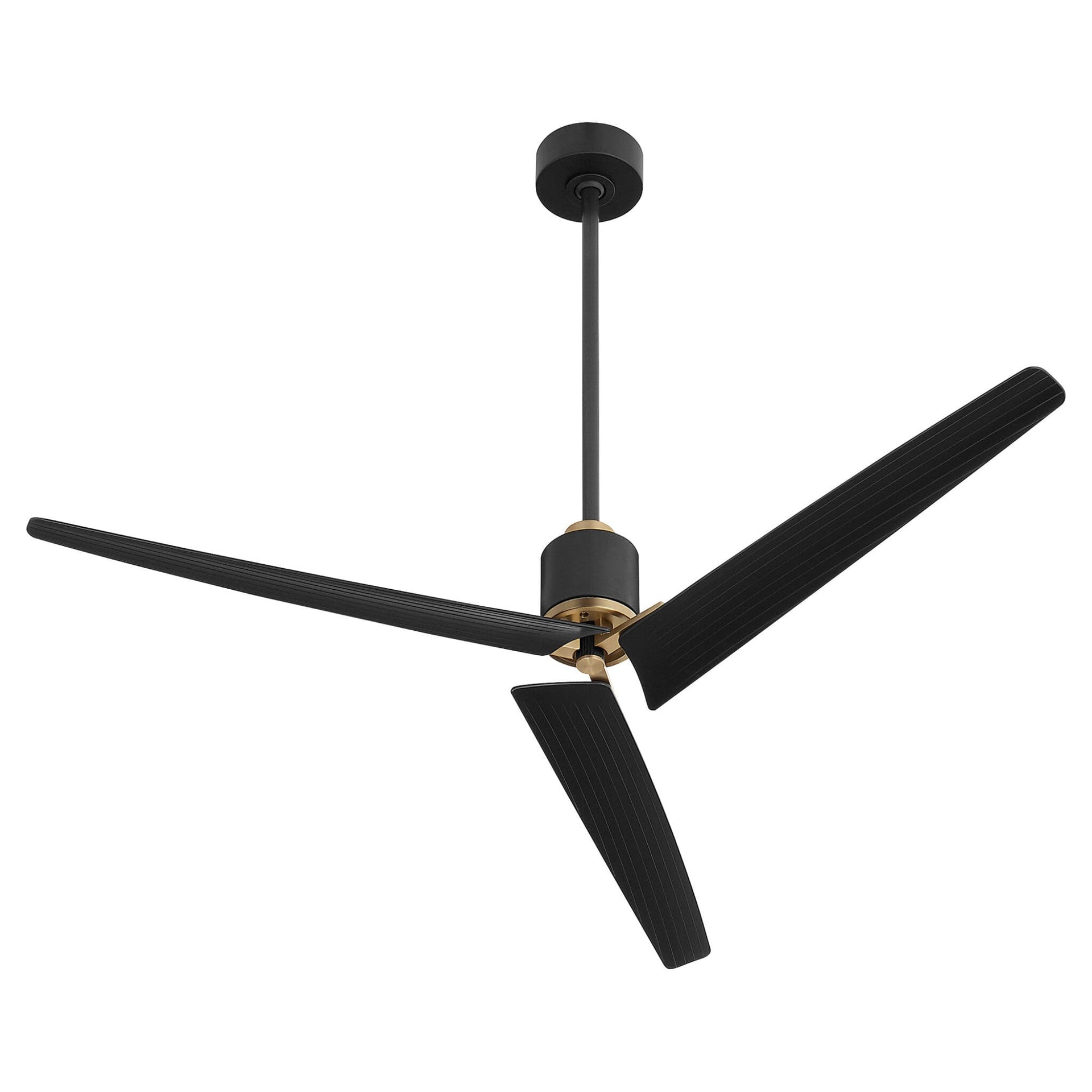 Buran 58″ Ceiling Fan | Black – Aged Brass