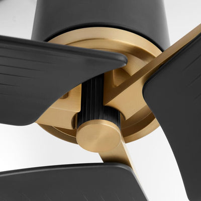 Buran 58″ Ceiling Fan | Black – Aged Brass