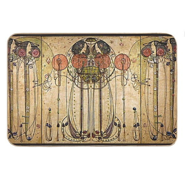 Art Nouveau Charles Mackintosh The Wassail Bath Mat