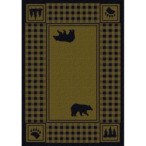 Bear Plaid Green Area Rug - Gifts for You 'n Me