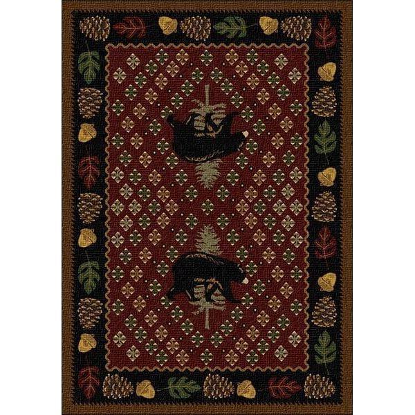 Bear Ridge Red Area Rug - Gifts for You 'n Me