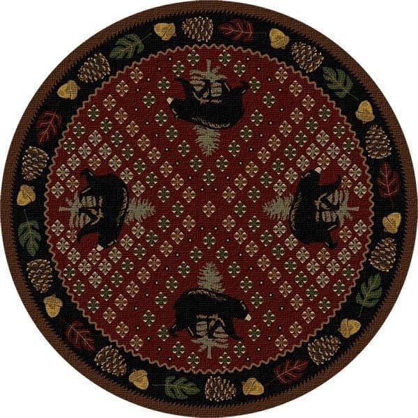Bear Ridge Red Area Rug - Gifts for You 'n Me
