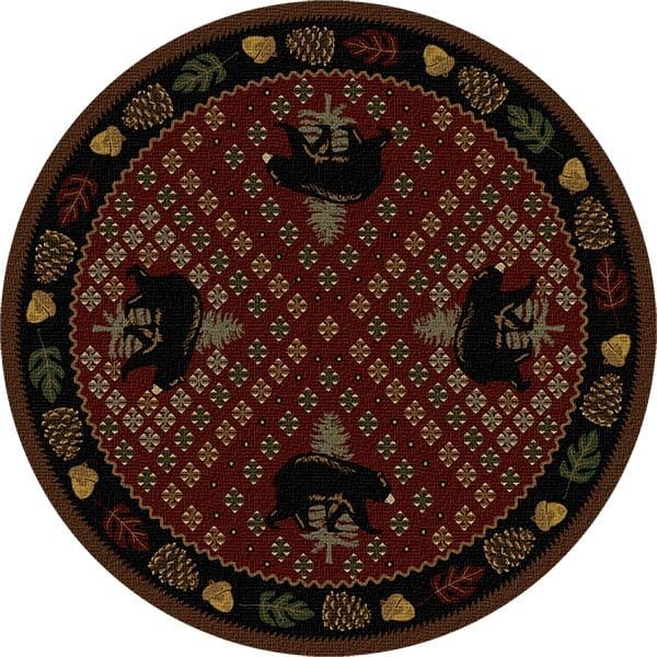 Bear Ridge Red Area Rug