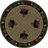 Bear Ridge Green 8' Round Area Rug