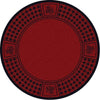 Pinecone Plaid Red 8' Round Area Rug