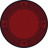 Pinecone Plaid Red 8' Round Area Rug