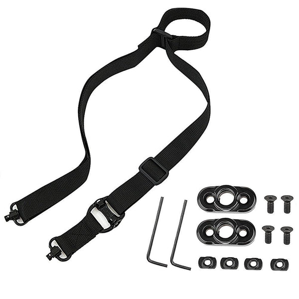 QD Buckle Double point Tactical Nylon MS4 Tactical Gun Rope Slanting Double point Strap Outdoor Real Person CS Training Nylon Gun Strap