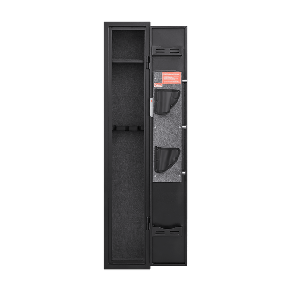 5 gun safes with 3 pistol pockets, quick access biometric adjustable heavy-duty gun rack mounted gun safes