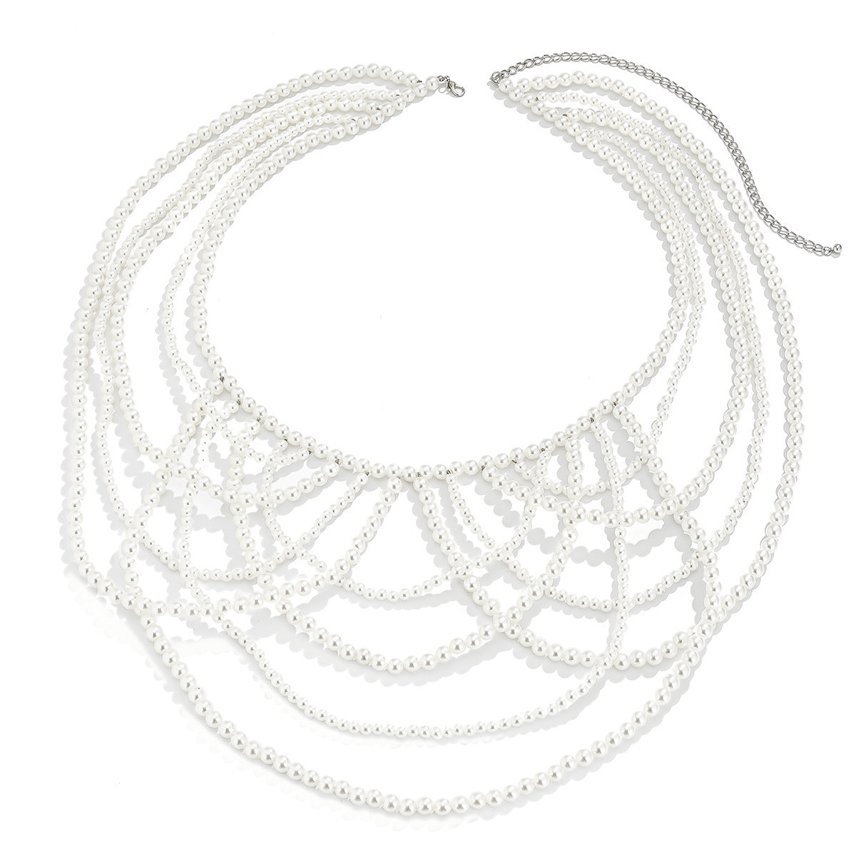 Minimalist party butterfly corset chain women's body chain imitation pearl tassel waist chain shoulder chain jewelry