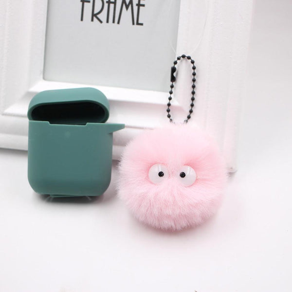 Spirited Away Dust Elf briquettes keychain pendant plush round student bag key pendant gift