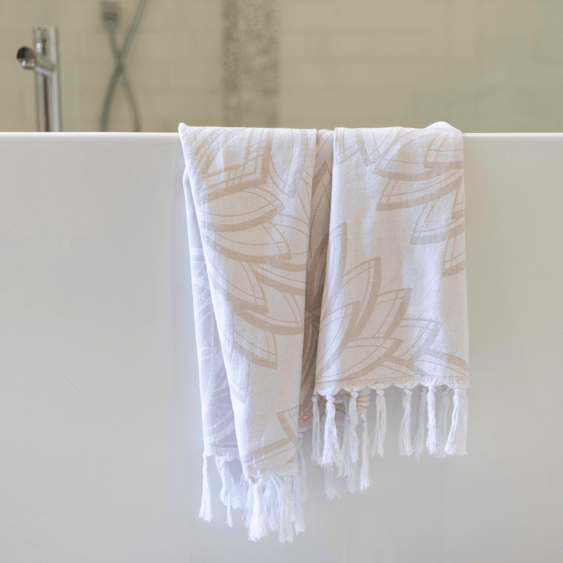 Turkish Towel | Body Towel | Oat + White