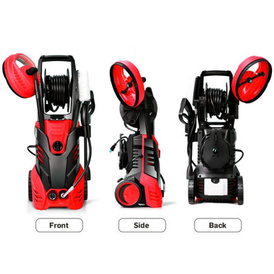 3000 PSI Electric High Pressure Washer With Patio Cleaner-Red