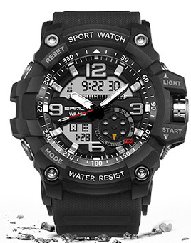 NEW Sport Analog-Digital Watch For Men and Woman  Waterresistant 50M Professional Waterproof Quartz Large Dial Military Wristwatches  With Night Mode