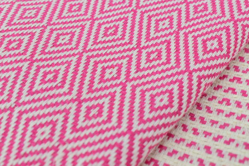 Dotty Diamond Pink Turkish Towel