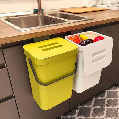 Space Saving Trash Can with Silent Lid