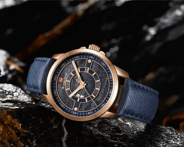 Men's Waterproof Business Style Watch With Unique  Backgrounds Luxury Design Perfect Gift For Him