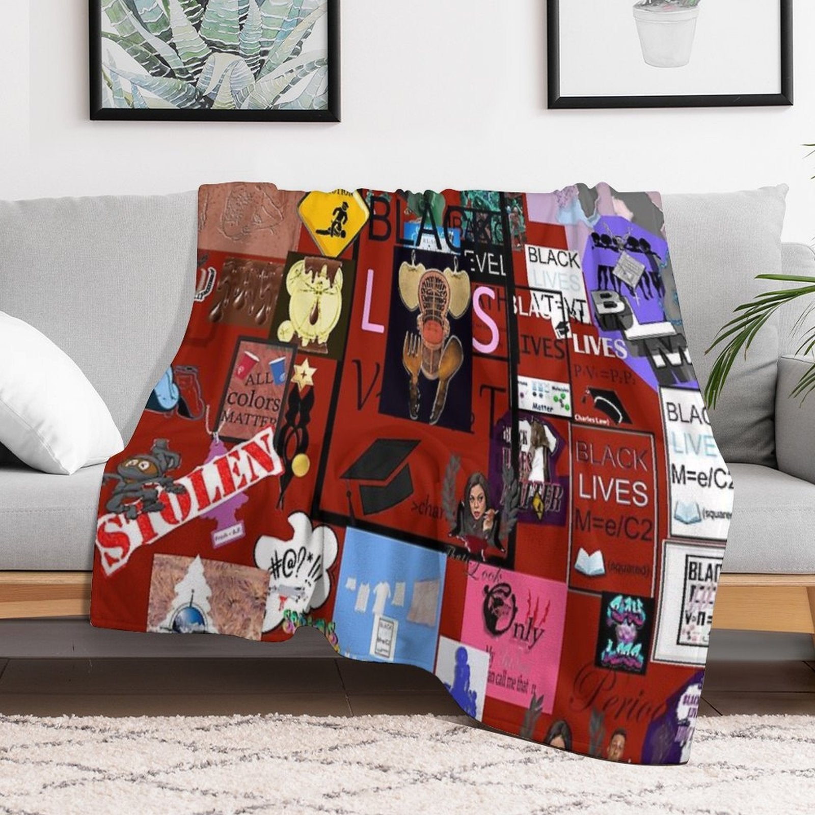 GOODBYE Shrink-resistant Throw Blanket