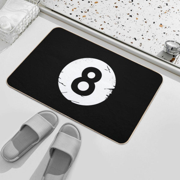 8 BALL BILLIARDS POOL EIGHT-BALL Bath Mat