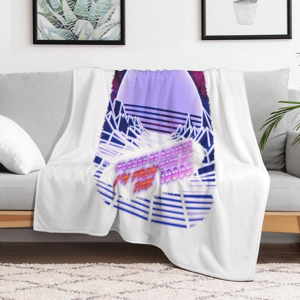 Born in The 1900s (Vapor Wave) Throw Blanket