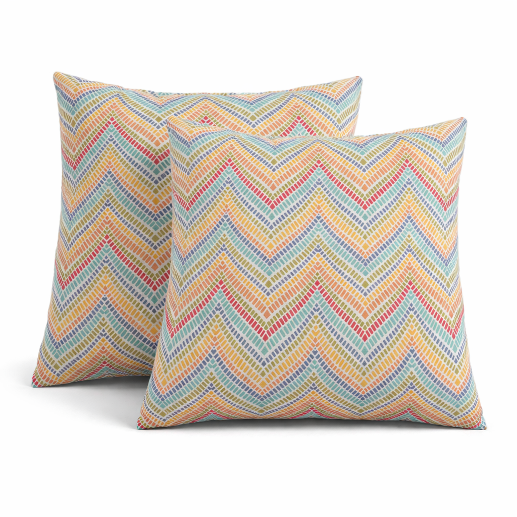 6 Pack Outdoor Pillow Covers - Water-Repellent Decorative Cushion Covers