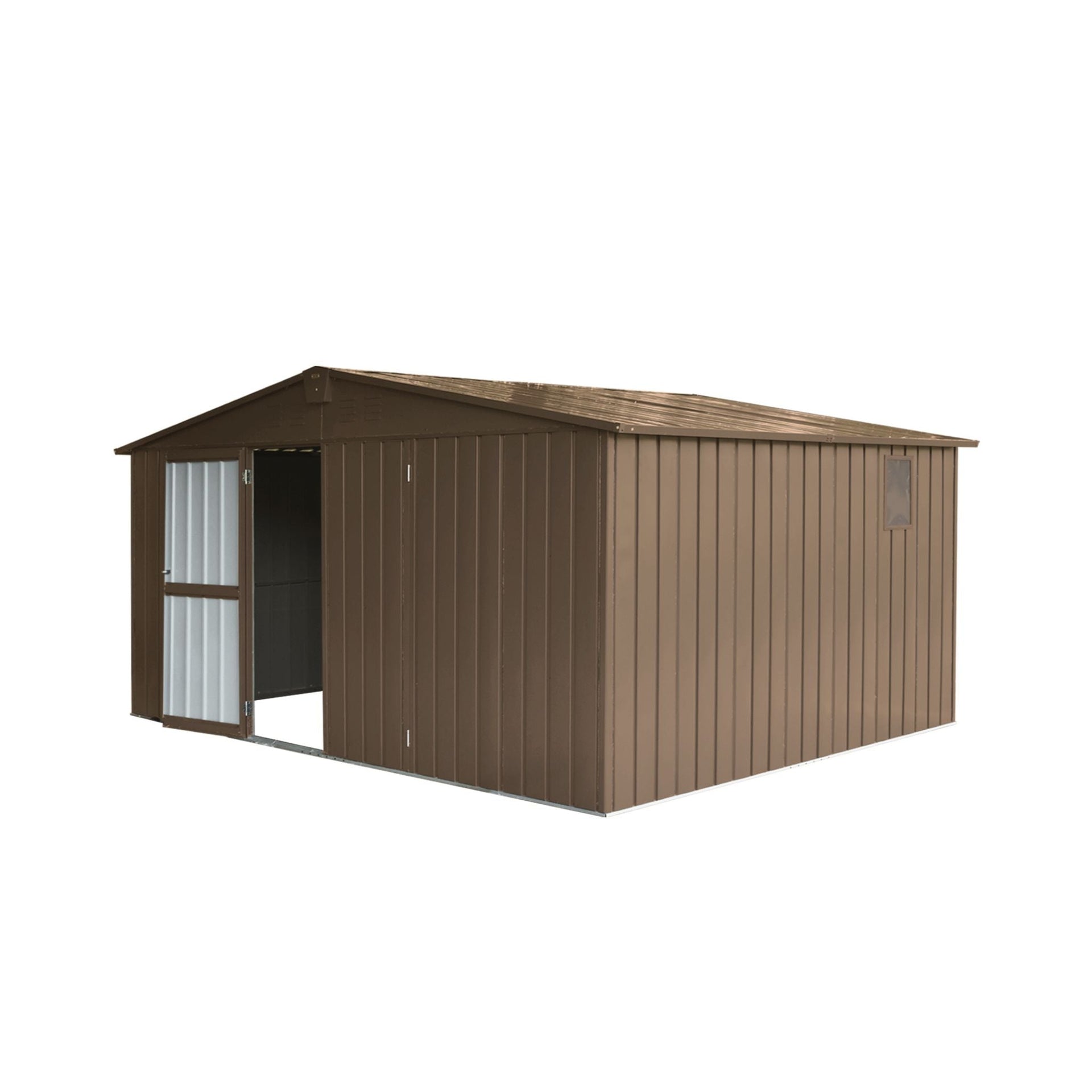 [11X12FT] Outdoor Backyard Storage Metal Shed With Galvanized Steel Frame, Windows, And Lockable Doors (SAK60167)