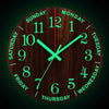 12 Inch Luminous Wall Clock Wall Clock Luminous Wall Clock Wood Silent Light in Dark Night Nordic Fashion Wall Clock Non Ticking Clock with Night Light Wood Silent light in dark night Nordic Fashion Wall Clock Non Ticking Clock With Night Light