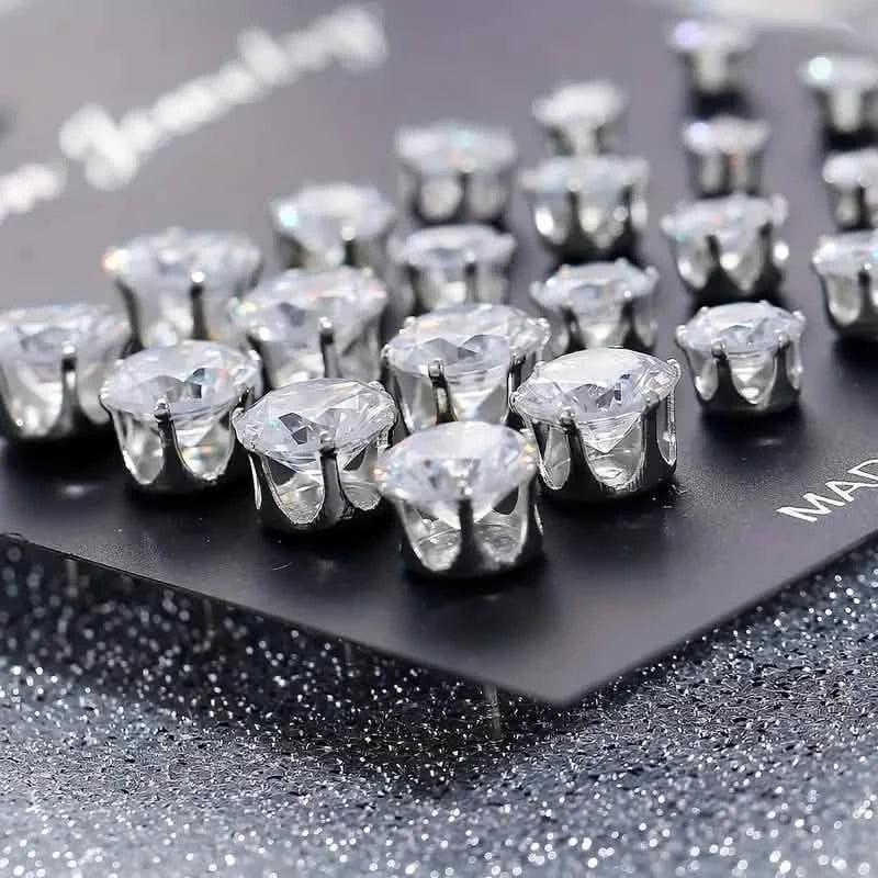 12-Pairs: Fashion Stainless Steel Stud Earrings