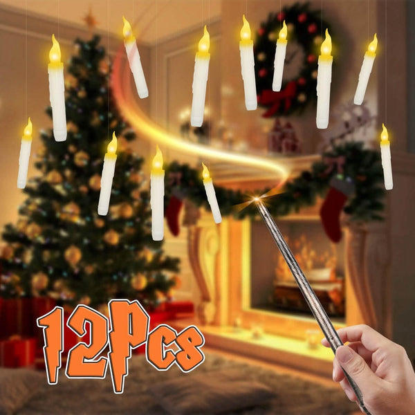 12-Pieces: Flameless LED Magic Floating Candles