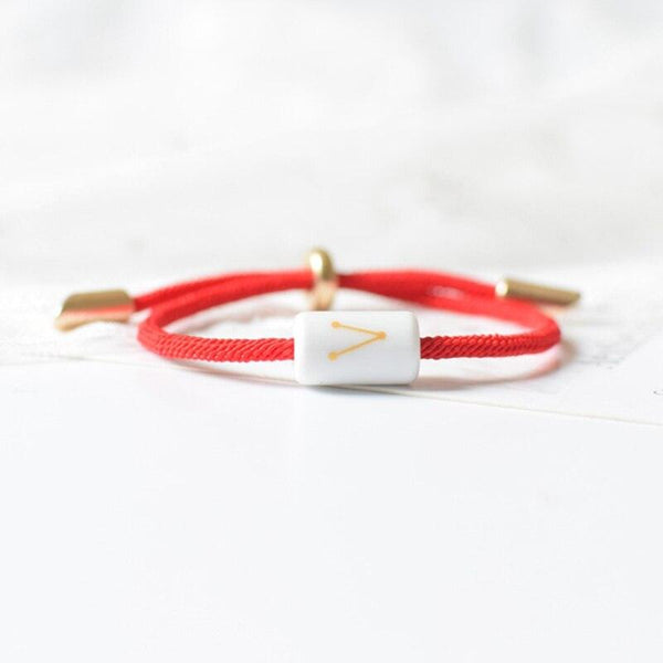 12 Zodiac Bracelet Charm Jewelry Adjustable Braided Rope Couple Bracelets Handmade Navy String Bracelet With Metal Knot Men Women Braided Bracelets Gifts
