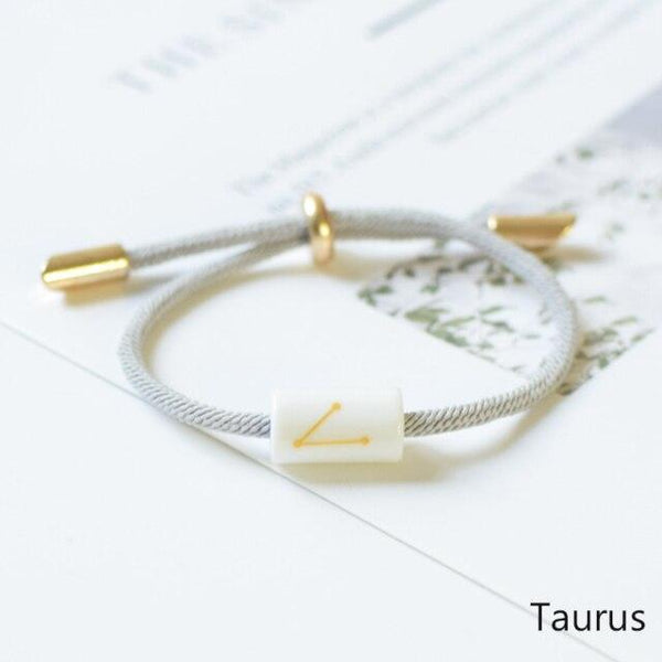 12 Zodiac Bracelet Charm Jewelry Adjustable Braided Rope Couple Bracelets Handmade Navy String Bracelet With Metal Knot Men Women Braided Bracelets Gifts