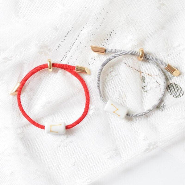 12 Zodiac Bracelet Charm Jewelry Adjustable Braided Rope Couple Bracelets Handmade Navy String Bracelet With Metal Knot Men Women Braided Bracelets Gifts