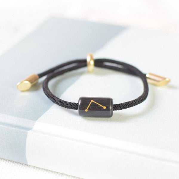 12 Zodiac Bracelet Charm Jewelry Adjustable Braided Rope Couple Bracelets Handmade Navy String Bracelet With Metal Knot Men Women Braided Bracelets Gifts