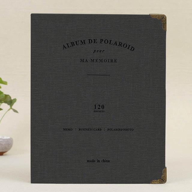 120 Pockets PU Leather Photo Album for 3 inch Instant Polaroid Mini DIY Photo Albums Birthday Gift Family Scrapbook Albums Family Anniversary Gift For Couple