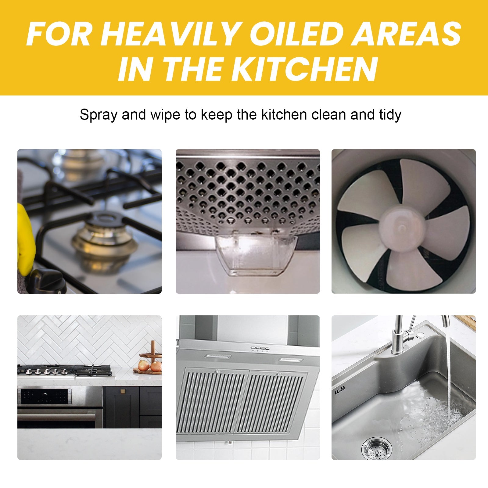 Oil Cleaning Agent, Kitchen Heavy Oil Cleaning Range Hood Oil Household Cleaning Decontamination Clean