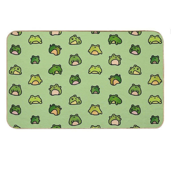 Frogs Doodle Bath Mat