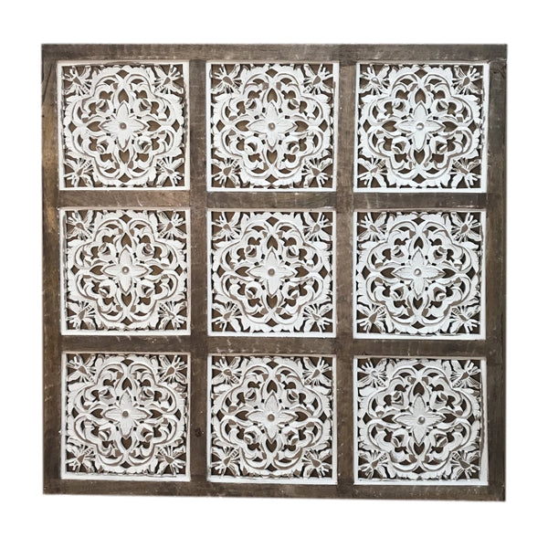 Queen Bee 9 Panel Wall Art - Whitewash - Gifts for You 'n Me