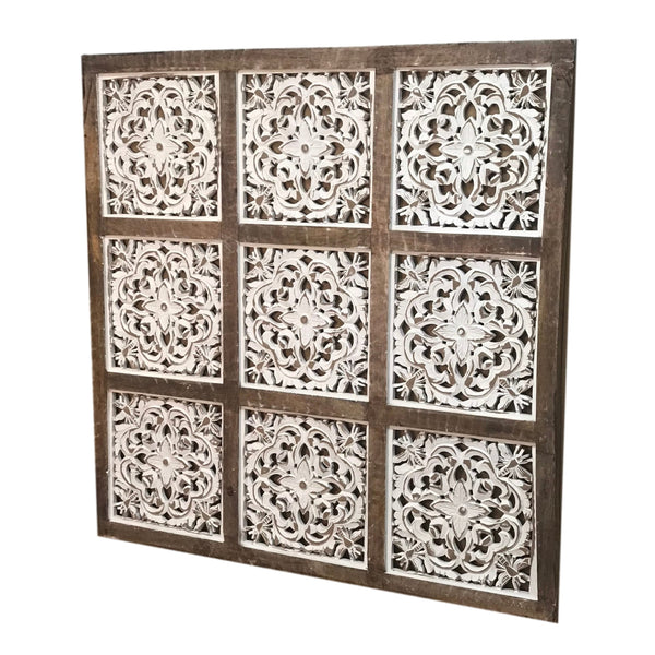 Queen Bee 9 Panel Wall Art - Whitewash - Gifts for You 'n Me