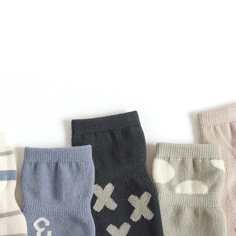 New Baby Floor Socks Combed Cotton Summer Boys And Girls Early Education Cool Toddler Non-Slip Mid-Tube Socks