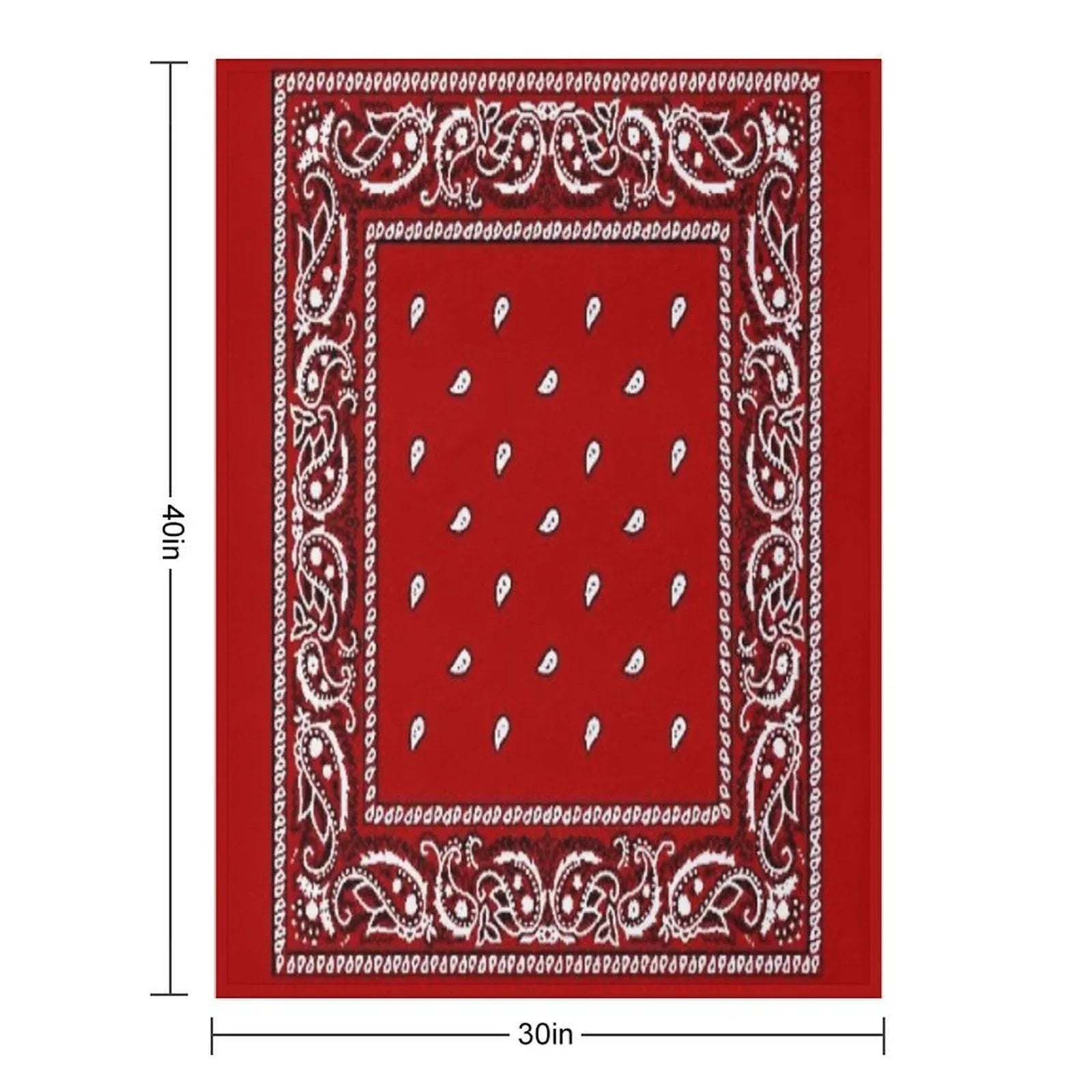 Red Bandana Throw Blanket
