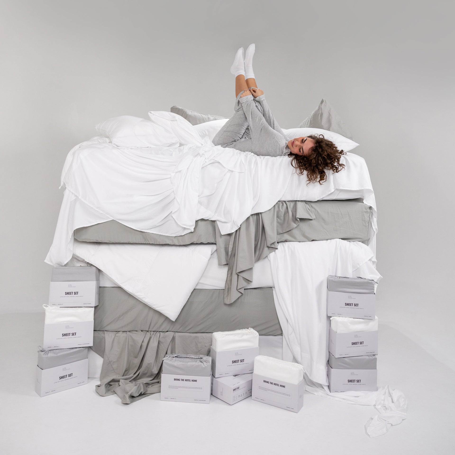 Cotton Blend Midnight Sheet Set Hotel Collection