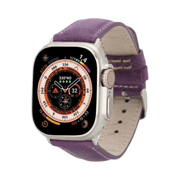 Apple Watch Purple Leather Strap - Boston LEATHERE